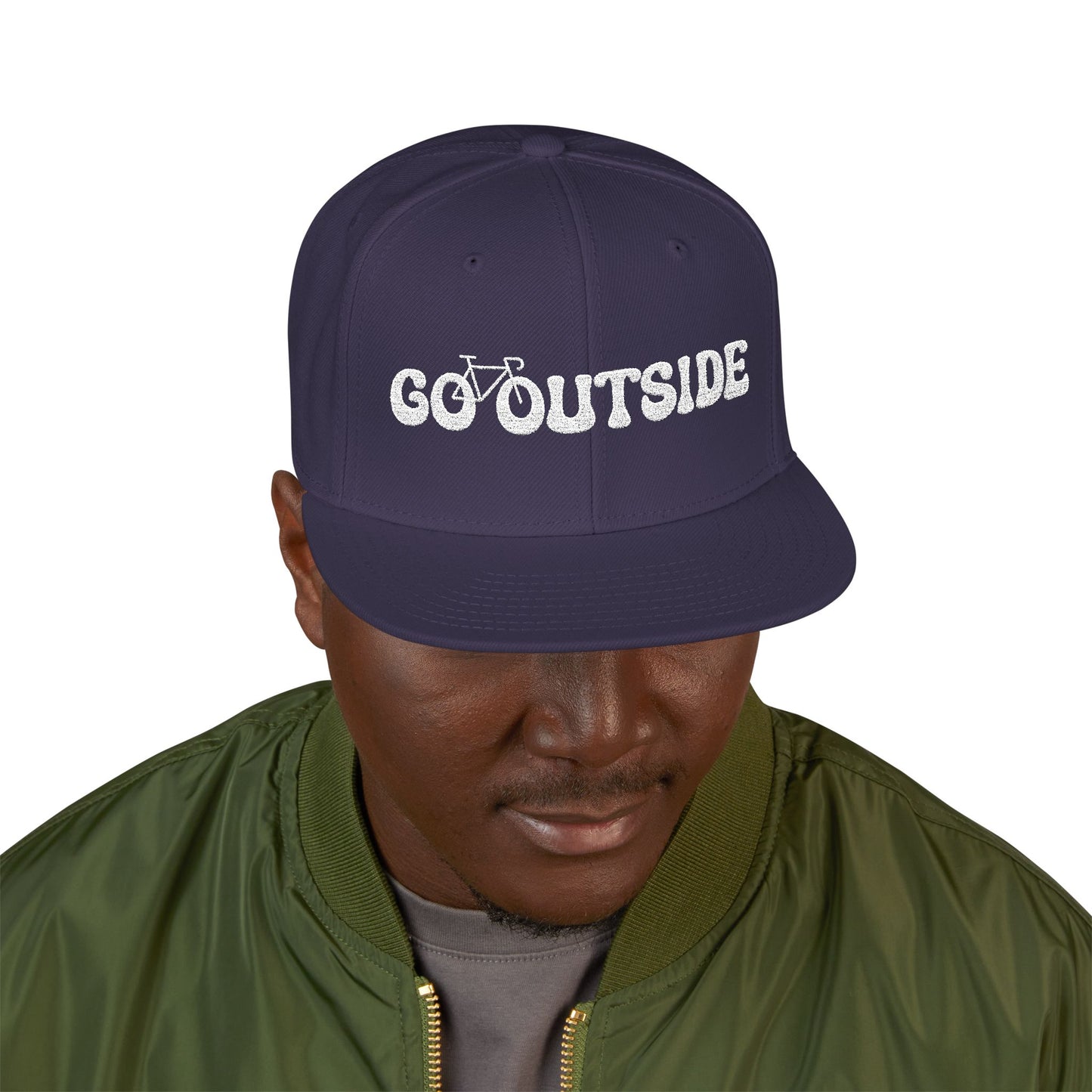 GO OUTSIDE Embroidered Snapback Hat