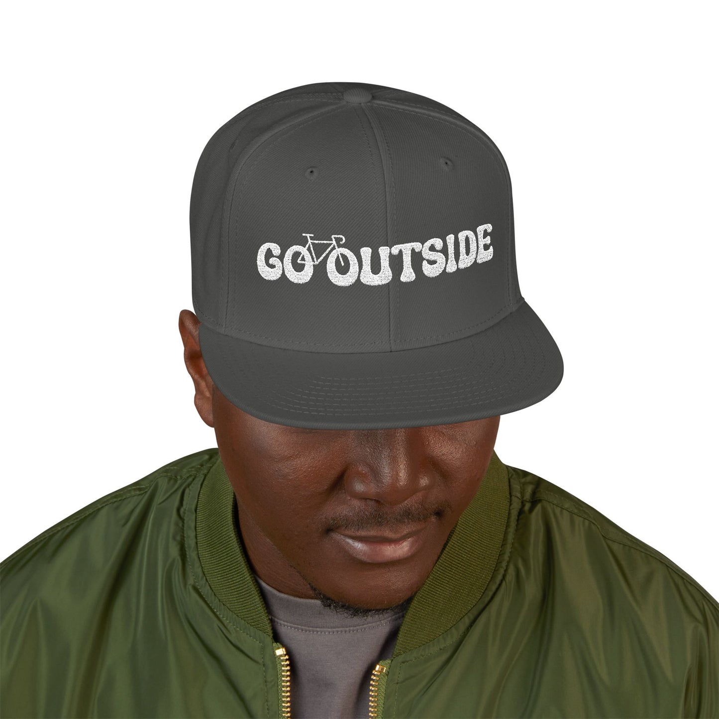 GO OUTSIDE Embroidered Snapback Hat