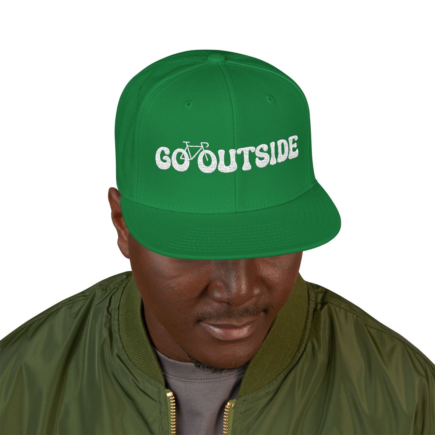 GO OUTSIDE Embroidered Snapback Hat