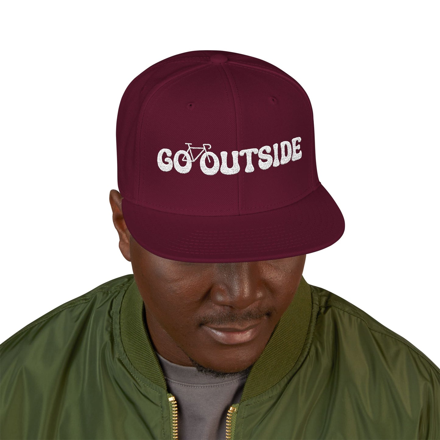 GO OUTSIDE Embroidered Snapback Hat