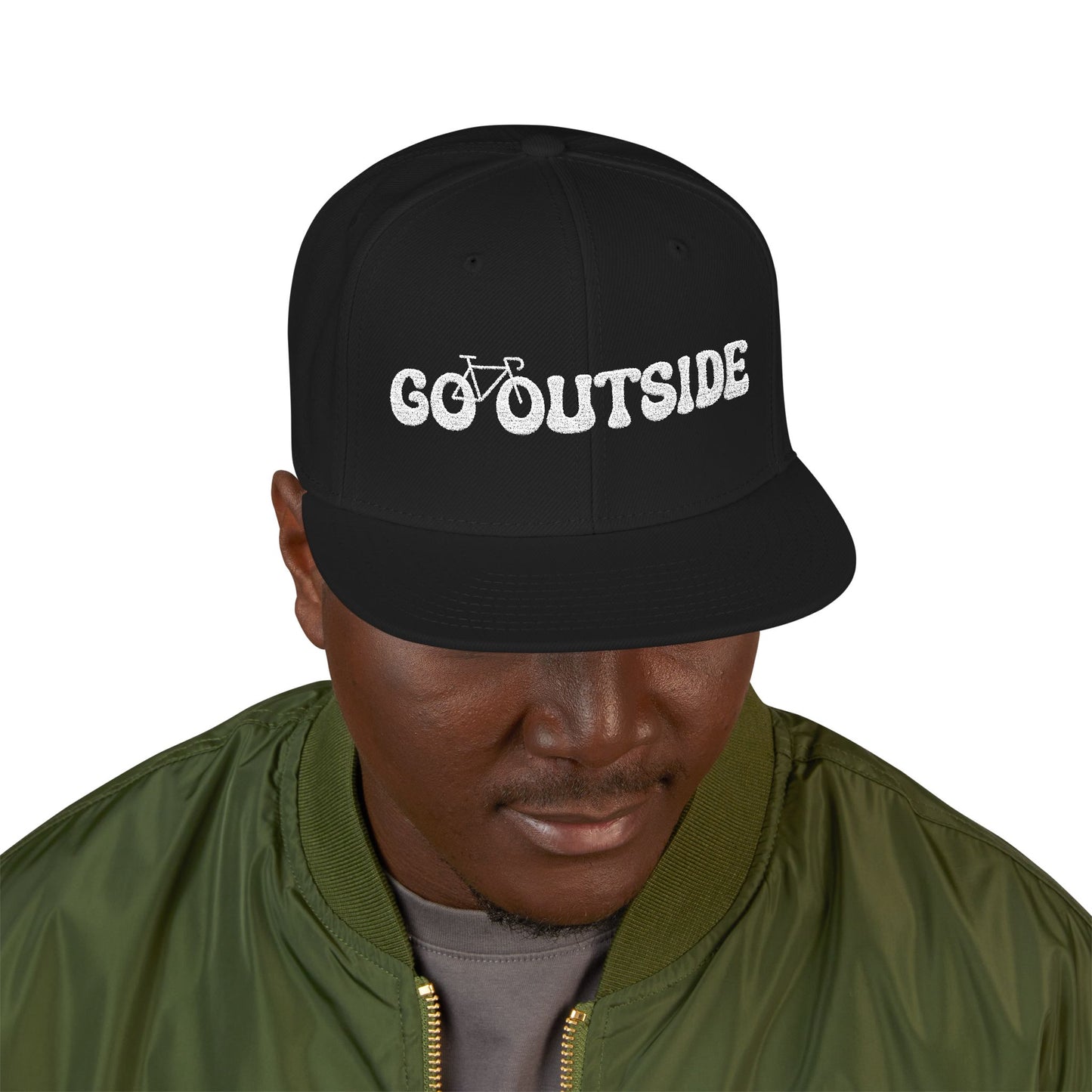 GO OUTSIDE Embroidered Snapback Hat