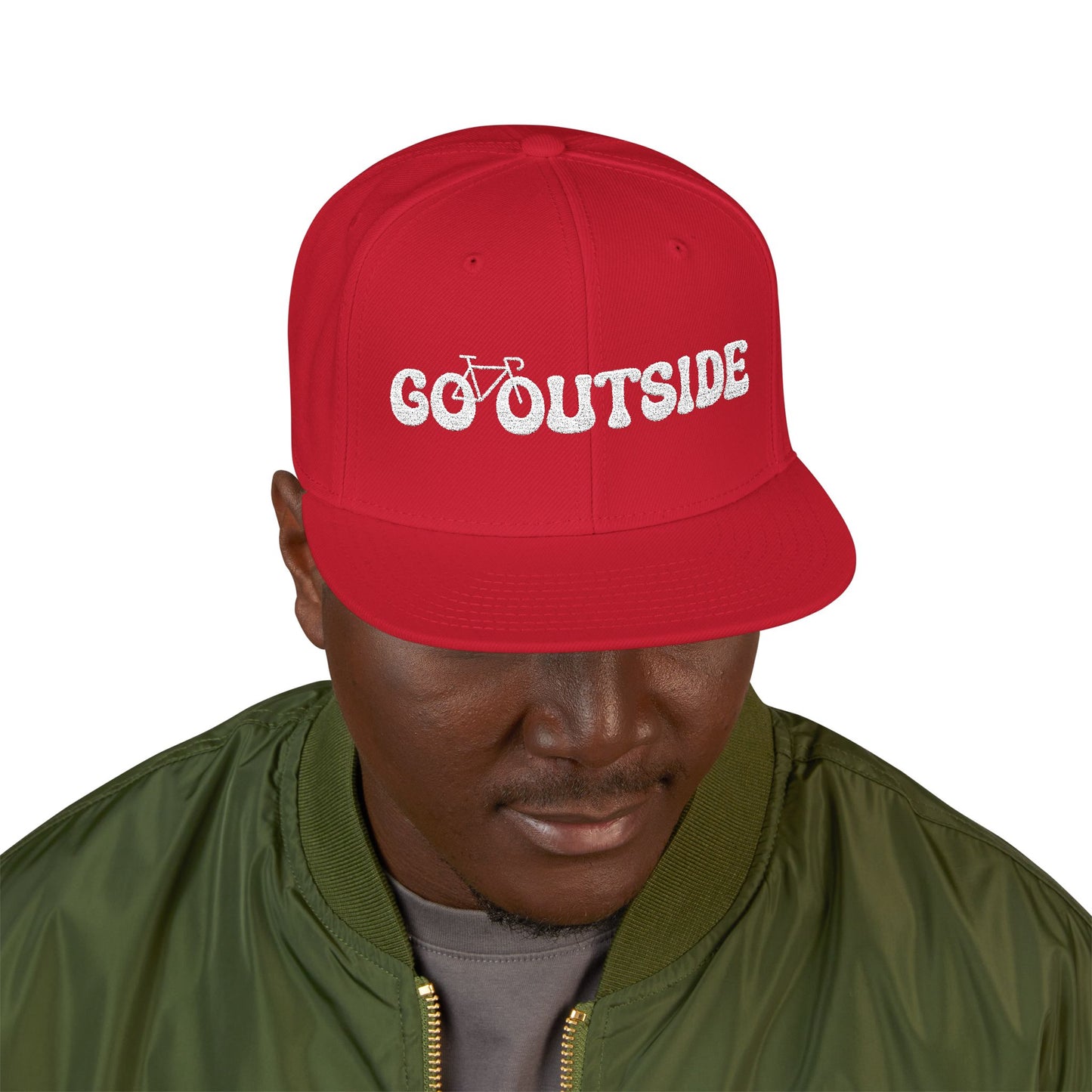 GO OUTSIDE Embroidered Snapback Hat
